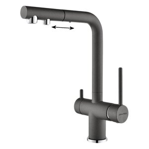 Изображение товара Смеситель Paulmark Serpentine Se213222-GRM для кухни с подключением к фильтру