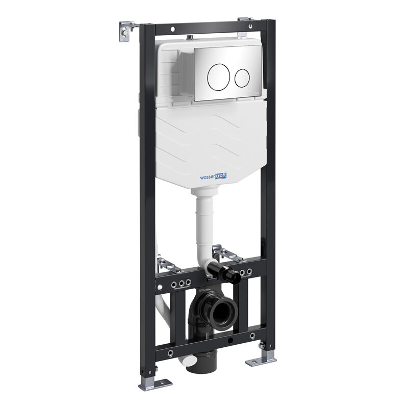 Изображение товара Инсталляция для унитаза WasserKraft Aller 10 10TLT.010.ME.CH02 с механической клавишей хром