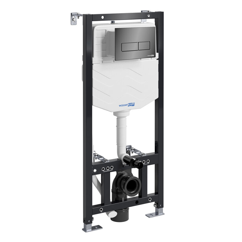 Изображение товара Инсталляция для унитаза WasserKraft Aller 10 10TLT.010.ME.PB03, механическая клавиша цвет черный глянец Изображение товара Инсталляция для унитаза WasserKraft Aller 10 10TLT.010.ME.PB03, механическая клавиша цвет черный глянец