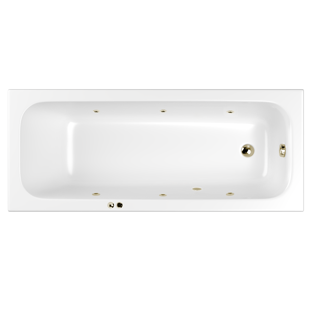 Изображение товара Акриловая гидромассажная ванна Whitecross Vibe Soft 170x70 см бронза/белый