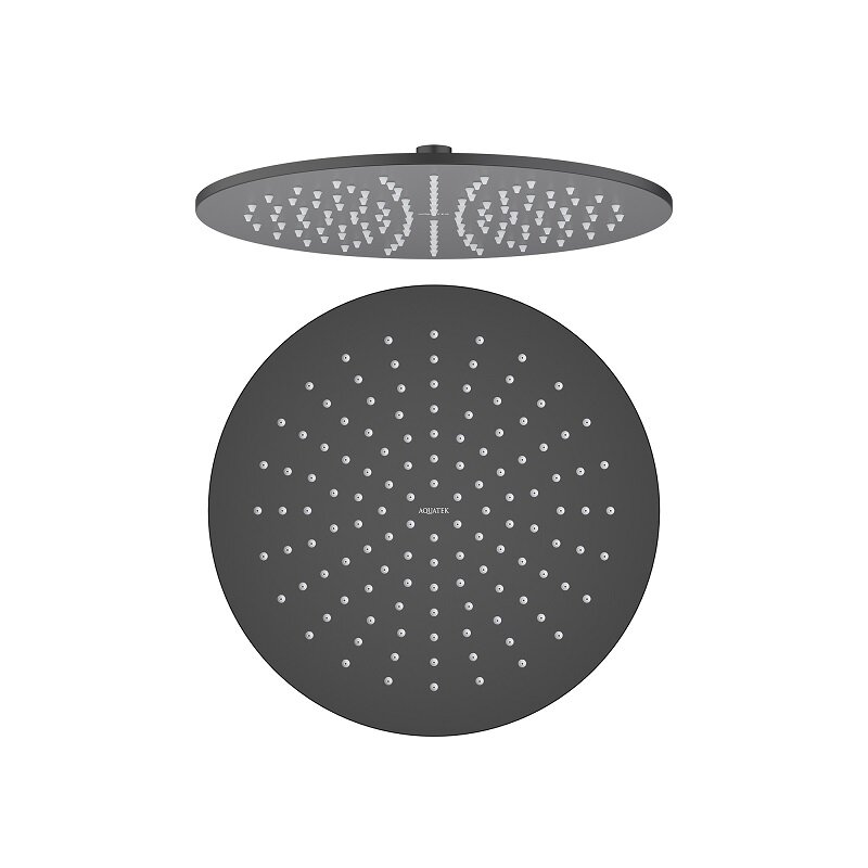 Изображение товара Верхний душ Aquatek AQ2079MB, 30 х 30 см, круглый, цвет черный матовый