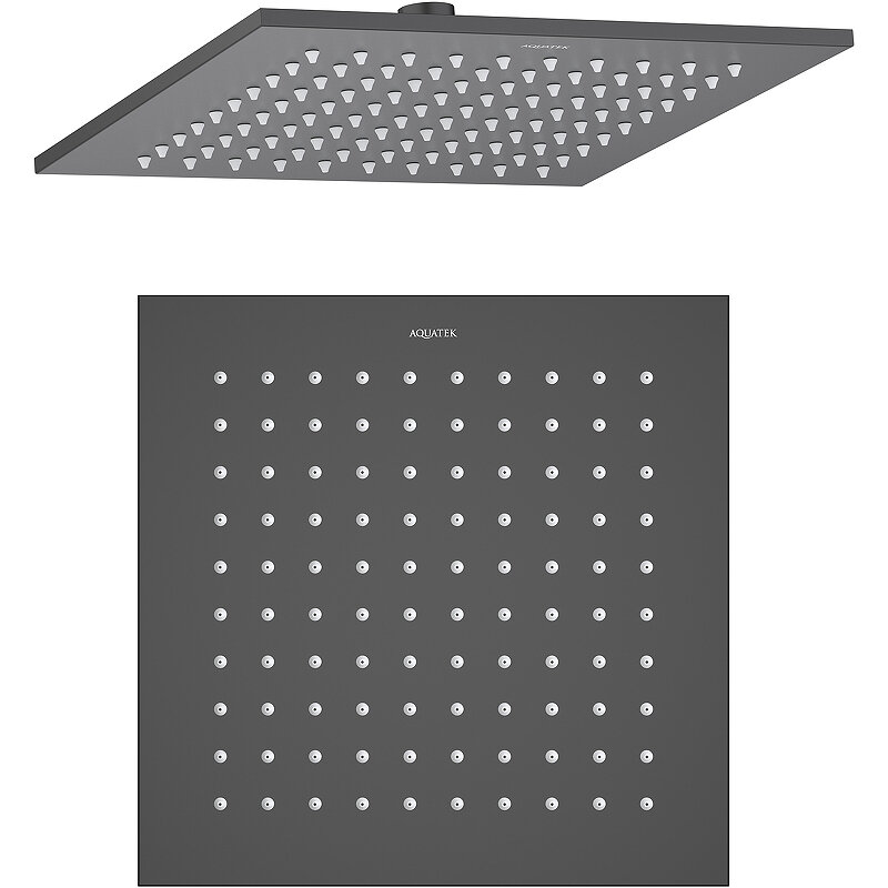 Изображение товара Верхний душ Aquatek AQ2076MB квадратный 25х25 см черный матовый