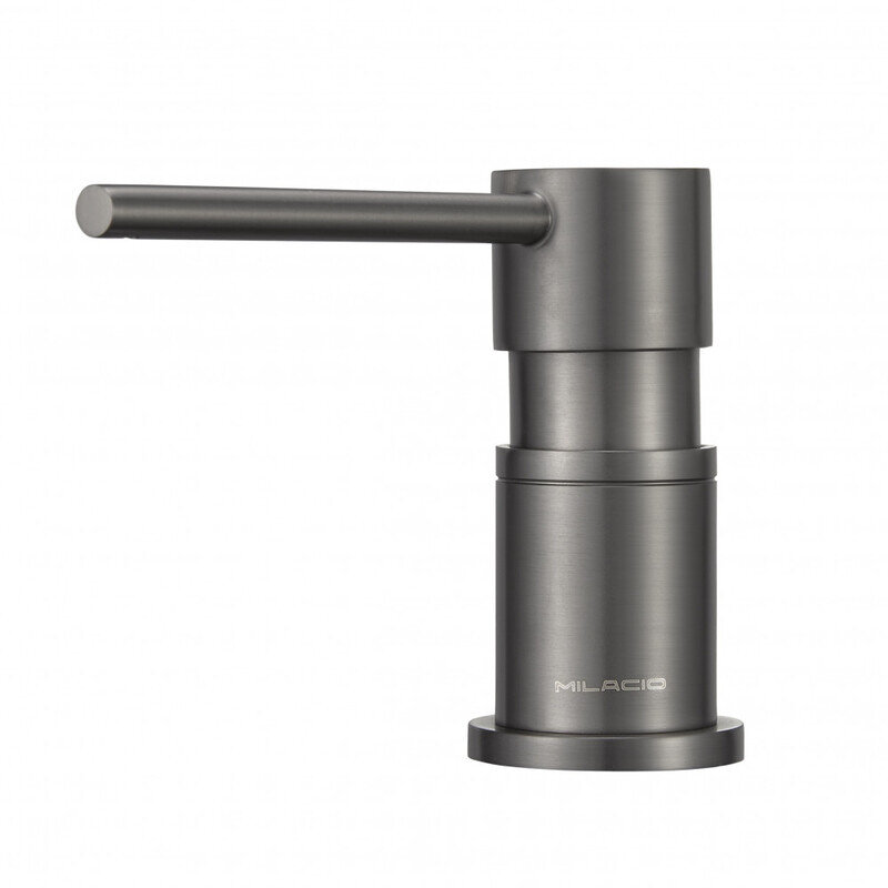 Изображение товара Дозатор встраиваемый для жидкого мыла Milacio MCU.935.GM, вороненая сталь