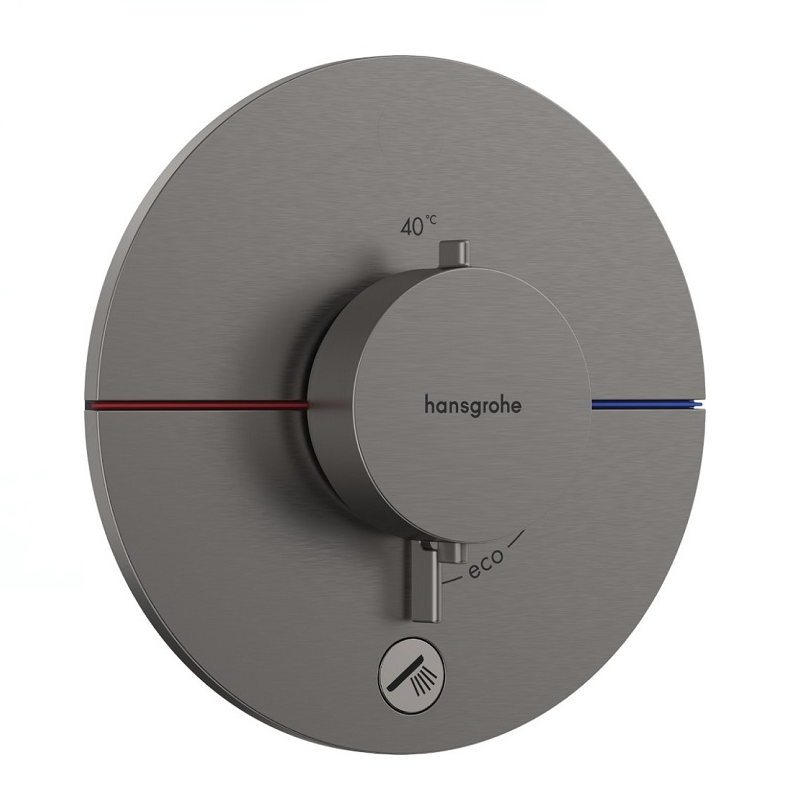 Изображение товара Смеситель для душа Hansgrohe ShowerSelect Comfort S, 15562340, термостатический, шлифованный черный хром Изображение товара Смеситель для душа Hansgrohe ShowerSelect Comfort S, 15562340, термостатический, шлифованный черный хром