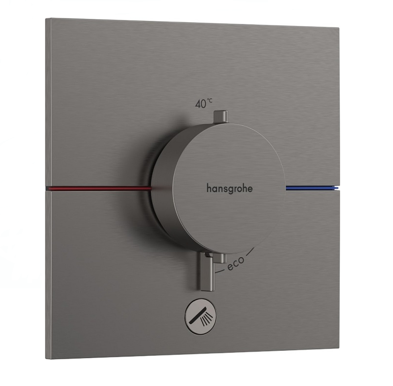 Изображение товара Смеситель для душа Hansgrohe ShowerSelect Comfort E, 15575340, термостатический, шлифованный черный хром Изображение товара Смеситель для душа Hansgrohe ShowerSelect Comfort E, 15575340, термостатический, шлифованный черный хром