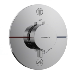 Изображение товара Смеситель для душа Hansgrohe ShowerSelect Comfort S, 15554000, на 2 потребителя, термостатический, хром