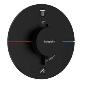 Изображение товара Смеситель для душа, Hansgrohe ShowerSelect Comfort S, 15554670 на 2 потребителя, термостатический, черный матовый