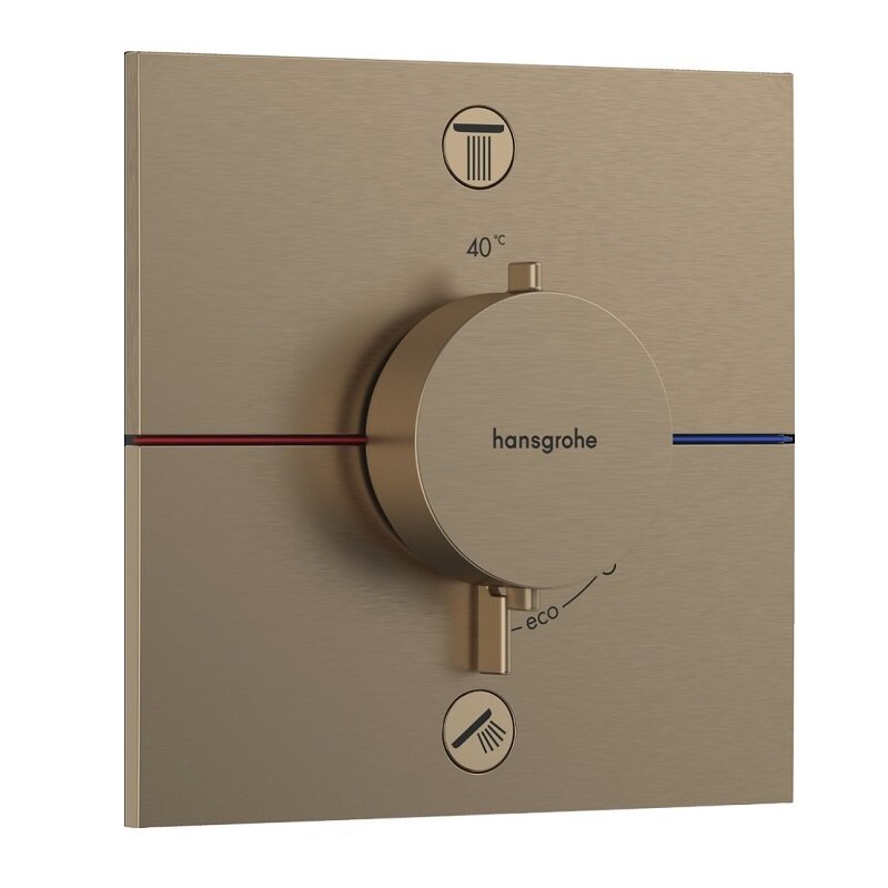 Изображение товара Смеситель для душа Hansgrohe ShowerSelect Comfort E 15572140, на 2 потребителя, термостатический, бронза шлифованная