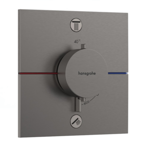 Изображение товара Смеситель для душа Hansgrohe ShowerSelect Comfort E, 15572340, на 2 потребителя, термостатический, шлифованный черный хром