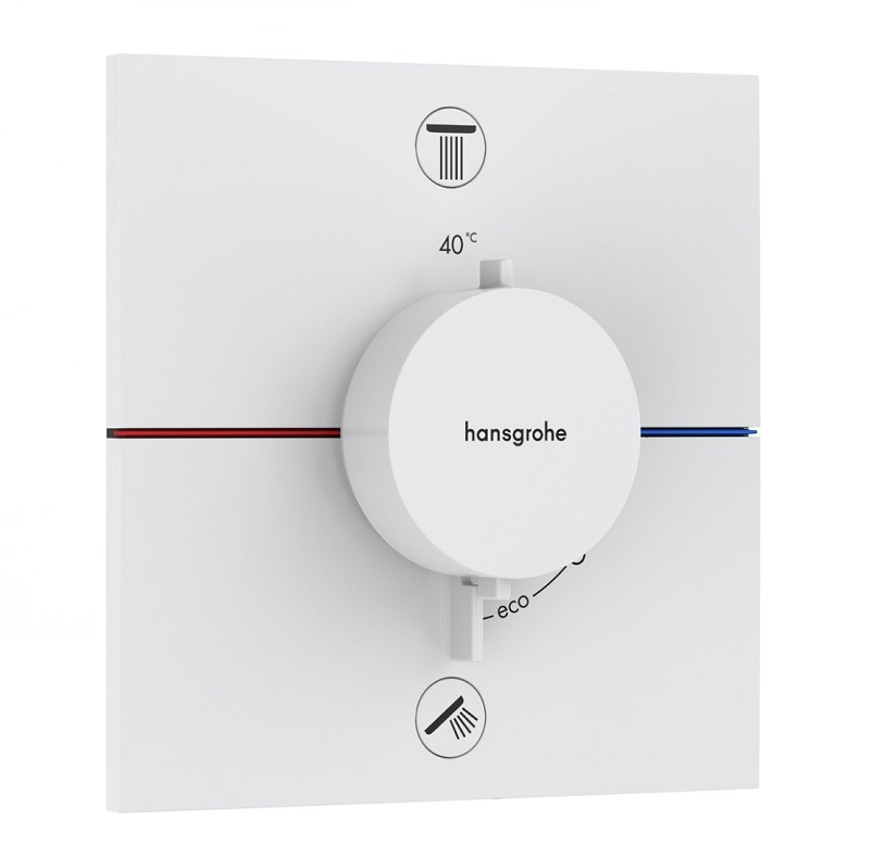 Изображение товара Смеситель для душа Hansgrohe ShowerSelect Comfort E, 15572700, на 2 потребителя, термостатический, белый матовый Изображение товара Смеситель для душа Hansgrohe ShowerSelect Comfort E, 15572700, на 2 потребителя, термостатический, белый матовый