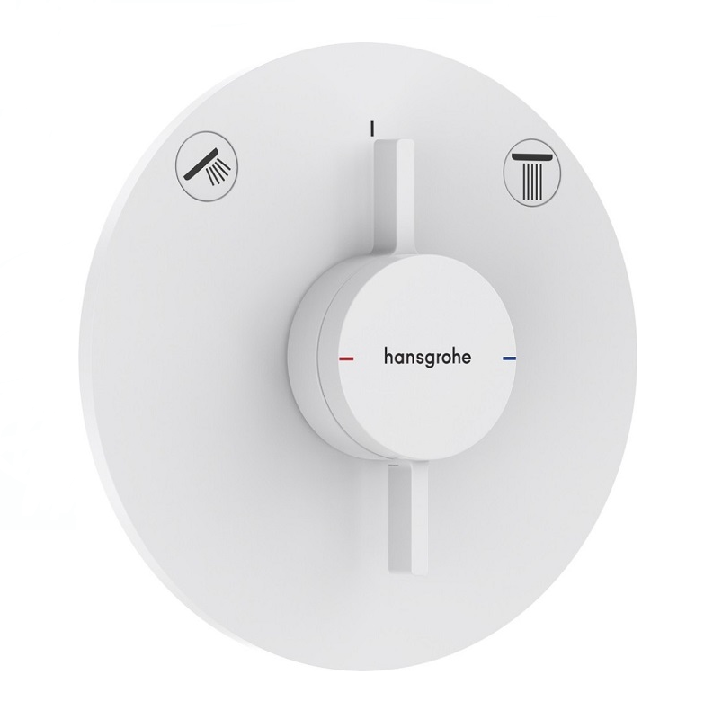 Изображение товара Смеситель для ванны и душа Hansgrohe DuoTurn S, 75418700, на 2 потребителя, белый матовый Изображение товара Смеситель для ванны и душа Hansgrohe DuoTurn S, 75418700, на 2 потребителя, белый матовый