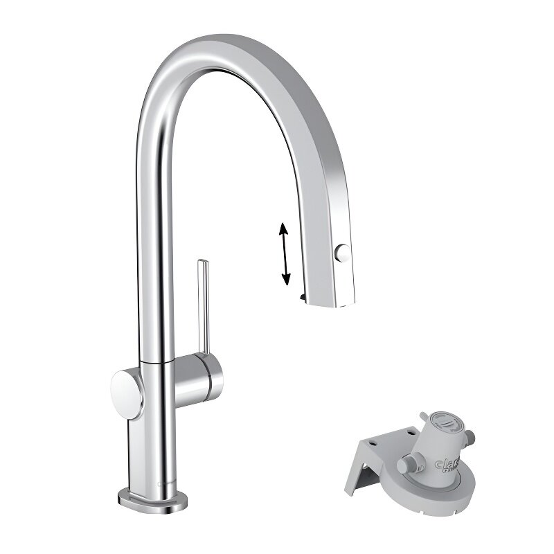 Изображение товара Смеситель для кухонной мойки Hansgrohe Aqittura с вытяжным изливом и подключением к фильтру хром