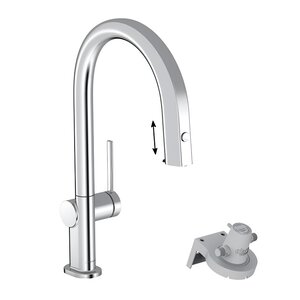 Изображение товара Смеситель для кухонной мойки Hansgrohe Aqittura, 76826000, с вытяжным изливом, с подключением к фильтру, хром