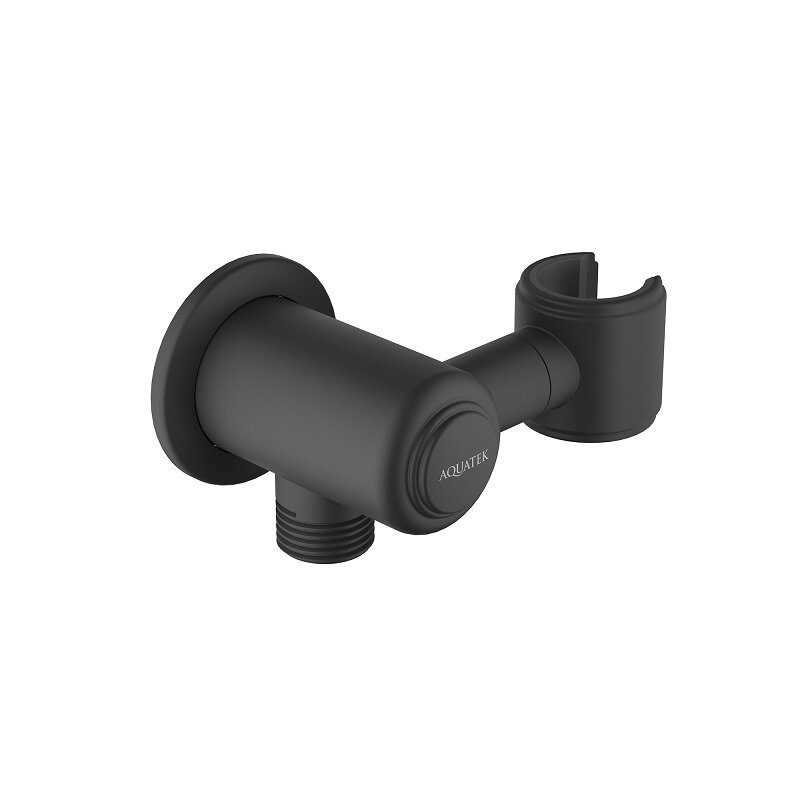 Изображение товара Шланговое подключение Aquatek Классик AQ2462MB с держателем черный матовый
