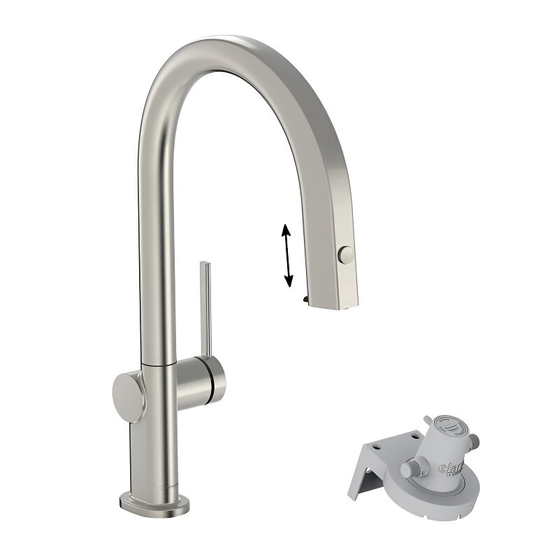 Изображение товара Высокотехнологичный кухонный смеситель Hansgrohe Aqittura с фильтром и вытяжным изливом