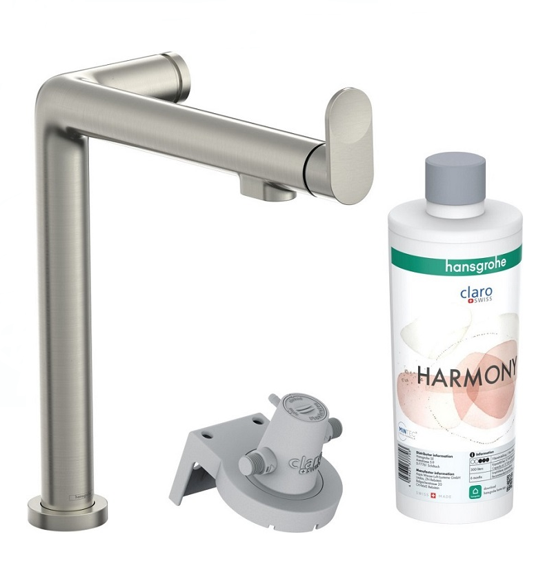 Изображение товара Смеситель для кухонной мойки Hansgrohe Aqittura, 76802800, с поддержкой функции фильтрации и минерализации, нержавеющая сталь Изображение товара Смеситель для кухонной мойки Hansgrohe Aqittura, 76802800, с поддержкой функции фильтрации и минерализации, нержавеющая сталь
