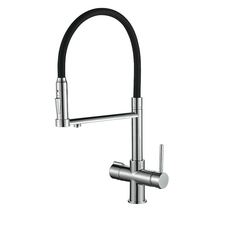 Изображение товара Смеситель для кухни Zorg Steel Hammer SH 2003 CR с гибким изливом хром
