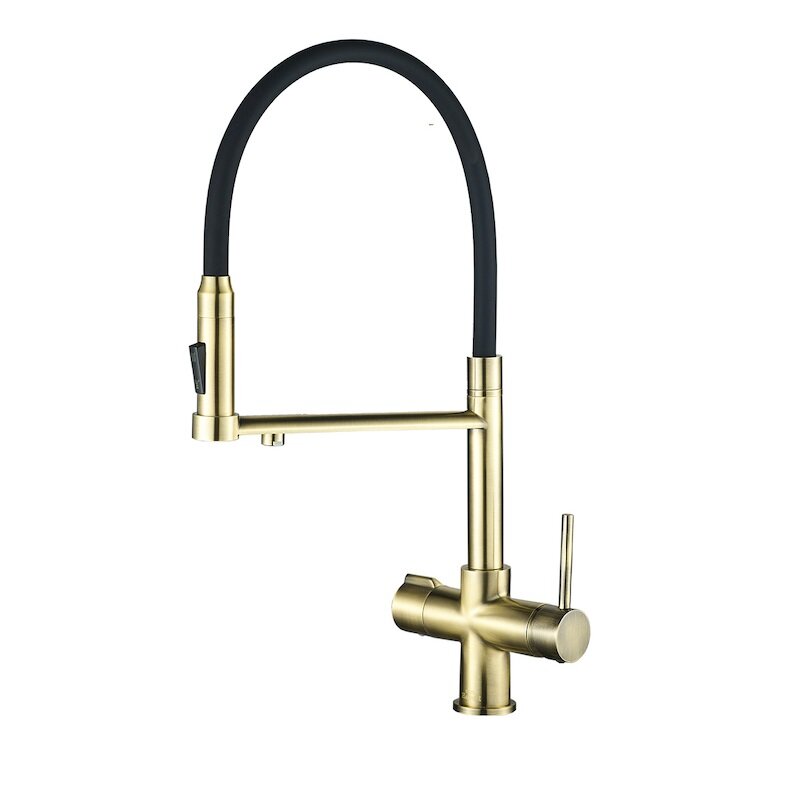 Изображение товара Смеситель для кухни Zorg Steel Hammer SH 2003 BRONZE с гибким изливом, бронза