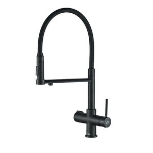 Изображение товара Смеситель для кухни Zorg Steel Hammer SH 2003 PVD GRAFIT с гибким изливом, графит