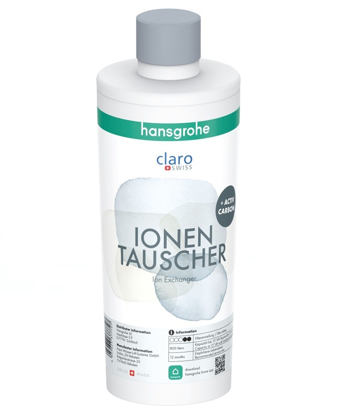 Изображение товара Картридж Hansgrohe Aqittura, 76815000, ионообменник с активированным углем, 800 литров Изображение товара Картридж Hansgrohe Aqittura, 76815000, ионообменник с активированным углем, 800 литров