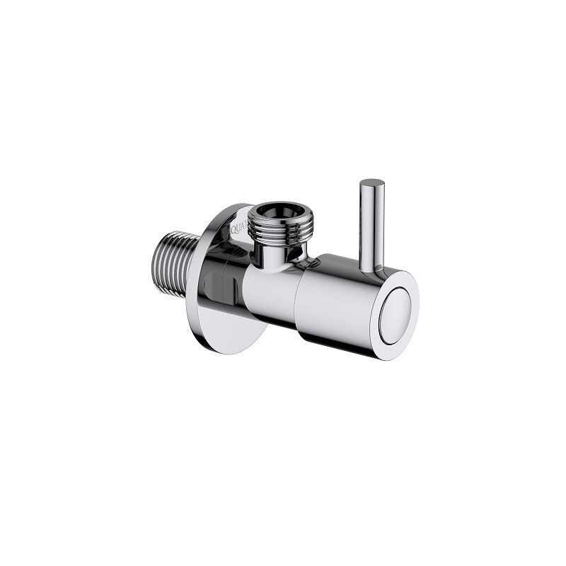 Изображение товара Шланговое подсоединение Aquatek AQ2451CR, с запорным вентилем, цвет хром