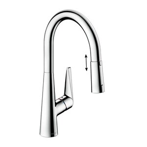 Изображение товара Смеситель для кухонной мойки Hansgrohe Talis S, 72813000, с вытяжным изливом, хром