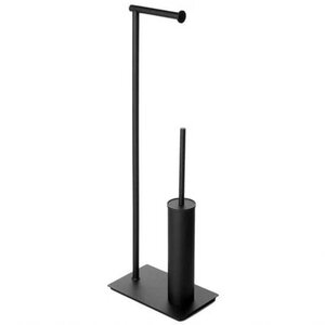 Изображение товара Мини-стойка Camelos с прямоугольным основанием, с бумагодержателем, высота 65 см, черный, 111-1BD