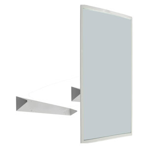 Изображение товара Зеркало антивандальное Nofer 08024.B, 60 х 80 см, с регулировкой угла наклона, рама из глянцевой нержавеющей стали