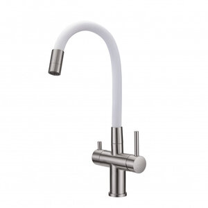 Изображение товара Смеситель для кухонной мойки Milacio Ultra MCU.560.SSW из нержавеющей стали с подключением к фильтр