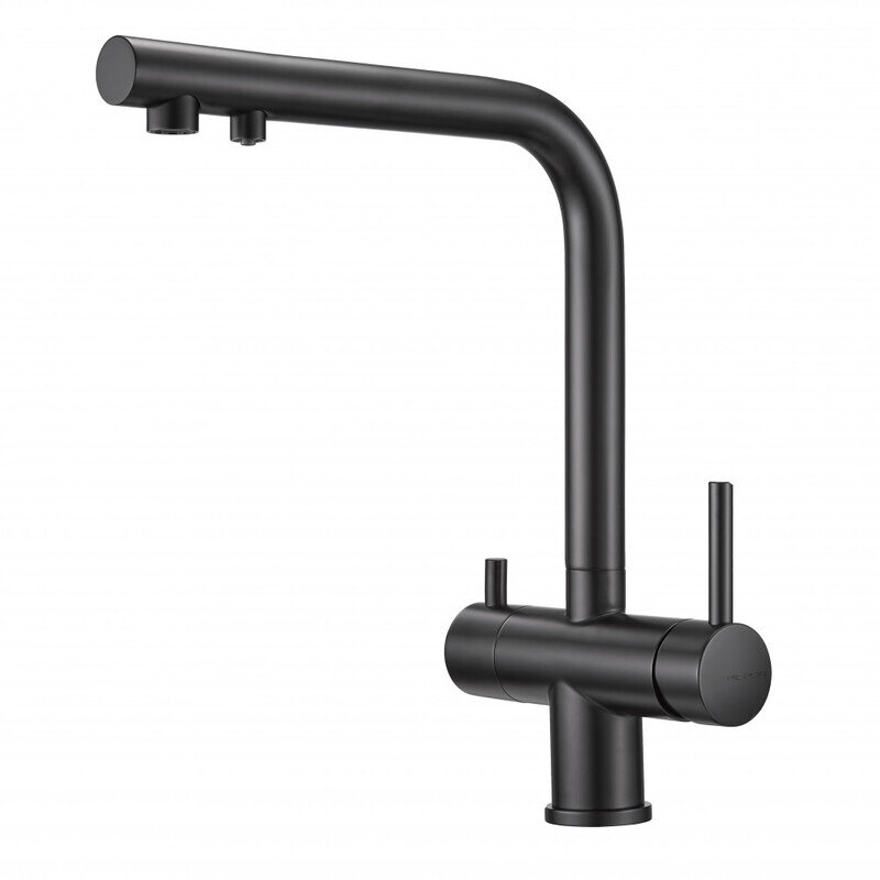 Изображение товара Milacio MCU.559.TB: черный смеситель с подключением к фильтру 26 см излив