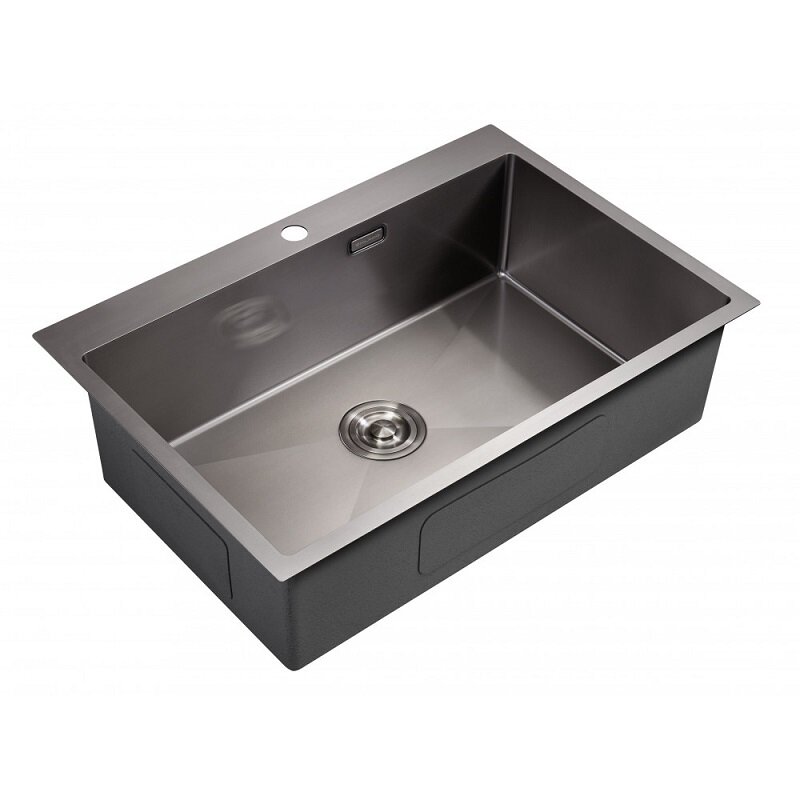 Изображение товара Мойка кухонная Milacio Denia MC.77509 75 Steel gunmetal Изображение товара Мойка кухонная Milacio Denia MC.77509 75 Steel gunmetal