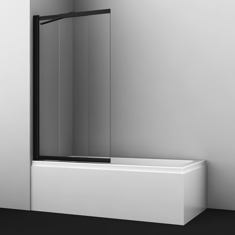 Изображение товара Двустворчатая shower экран WasserKraft Dill 80х140 см стекло прозрачное черный матовый профиль