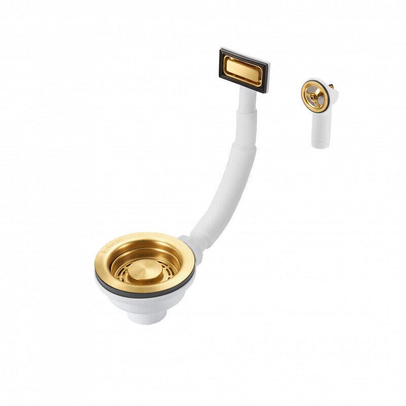 Изображение товара Арматура сливная Milacio MC.013.GD для кухонной мойки золото