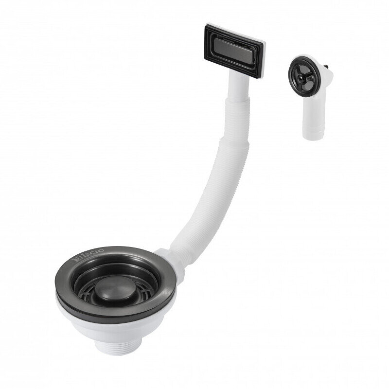 Изображение товара Арматура сливная Milacio MC.013.MB для кухонной мойки черный матовый