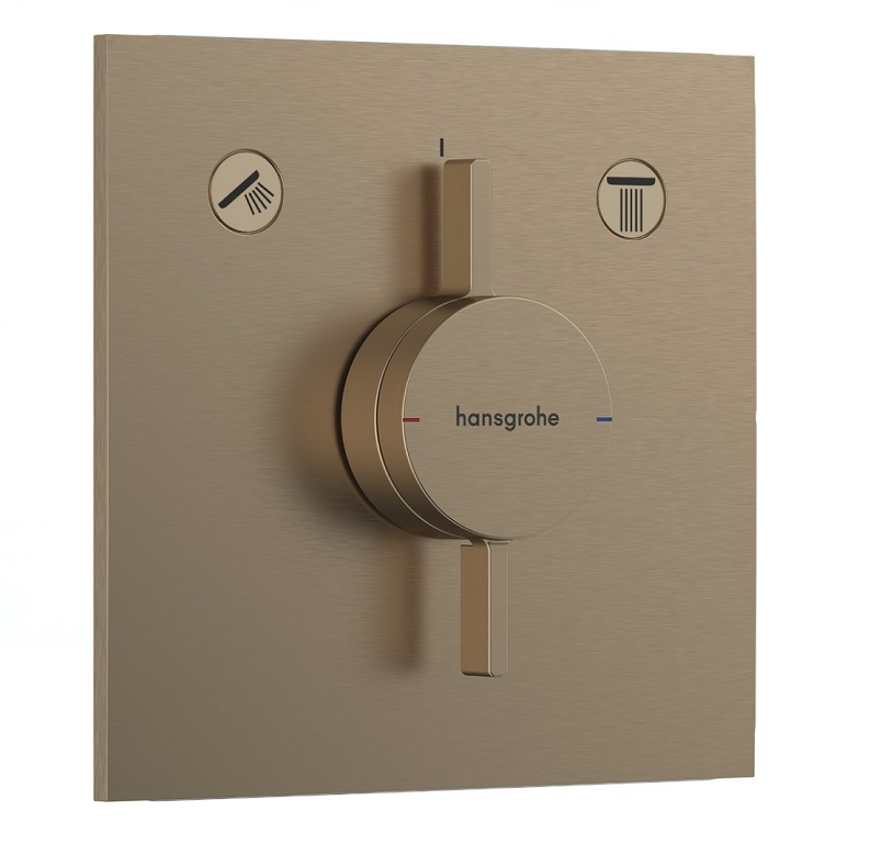 Изображение товара Смеситель для ванны и душа Hansgrohe DuoTurn E, 75417140, на 2 потребителя, шлифованная бронза