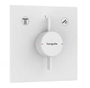 Изображение товара Смеситель для ванны и душа Hansgrohe DuoTurn E, 75417700, на 2 потребителя, белый матовый