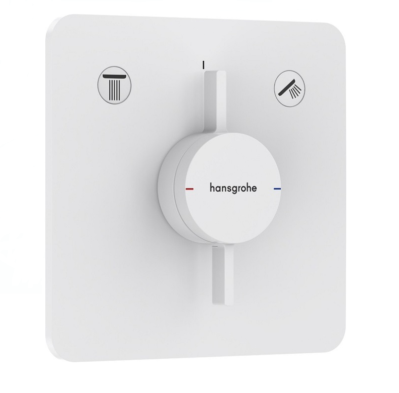 Изображение товара Смеситель для ванны и душа Hansgrohe DuoTurn Q, белый матовый, скрытая установка