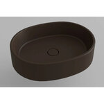 Раковина Treia Aries Culoare 545-06-Q, 54 см, с донным клапаном, искусственный камень, цвет трюфель (коричневый) - фото 1
