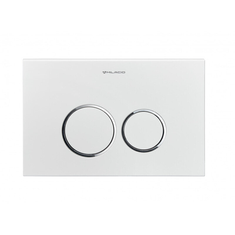 Изображение товара Клавиша смыва для инсталляции Milacio Standart R-style MCU.201 белая/хром