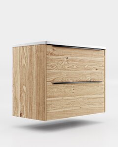 Изображение товара Тумба под раковину La Fenice Nota, FNC-01-NOT-DNN-80-2, 80 см, цвет дуб Небраска натуральный