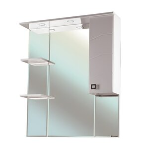 Изображение товара Зеркальный шкаф Bellezza Джулия 85 см, с подсветкой, белый, правый, 4611214001019