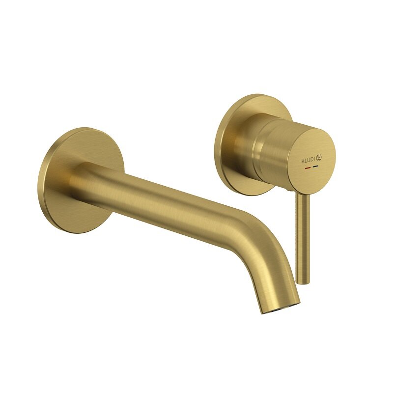 Изображение товара Смеситель для умывальника Kludi Bozz 38245N076 брашированное золото 23 см