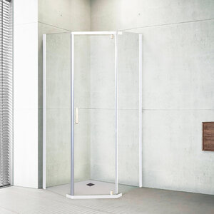 Изображение товара Душевой уголок Royal Bath TR RB80TR-T, 80 x 80 х 200 см, стекло прозрачное, профиль белый