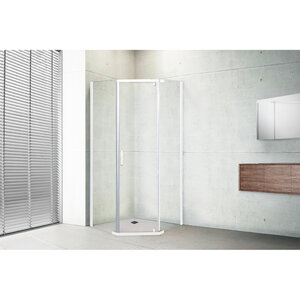 Изображение товара Душевой уголок Royal Bath TR RB8580TR-T, 80 x 85 х 200 см, стекло прозрачное, профиль белый