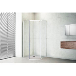 Изображение товара Душевой уголок Royal Bath TR RB9080TR-T, 80 x 90 х 200 см, стекло прозрачное, профиль белый