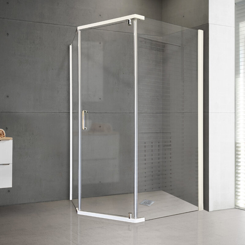 Изображение товара Душевой уголок Royal Bath RB1190TR-T 6 мм прозрачное стекло белый профиль