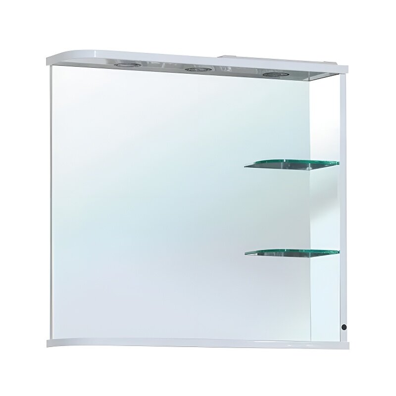Изображение товара Зеркало Bellezza Рио 4613611062013/4613611061016, 70 см, с подсветкой, цвет белый, левое/правое Изображение товара Зеркало Bellezza Рио 4613611062013/4613611061016, 70 см, с подсветкой, цвет белый, левое/правое
