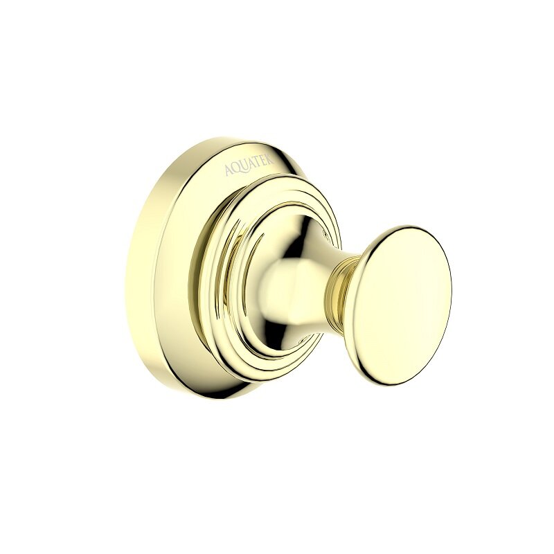 Изображение товара Крючок Aquatek Классик AQ4501PG из латуни с золочением для настенного монтажа