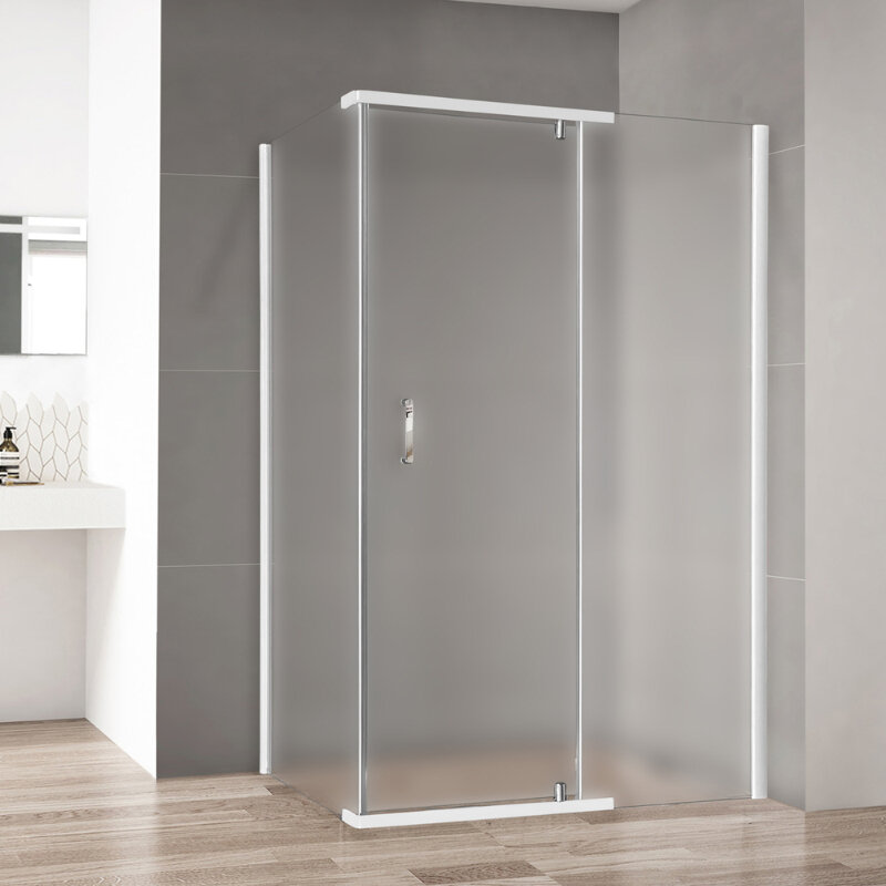 Изображение товара Душевой уголок Royal Bath RB7090HPVD-C 90x70 см, матовое стекло, белый профиль Изображение товара Душевой уголок Royal Bath RB7090HPVD-C 90x70 см, матовое стекло, белый профиль