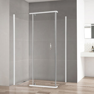 Изображение товара Душевой уголок Royal Bath HPVD RB7010HPVD-T, 100 x 70 х 200 см, стекло прозрачное, профиль белый